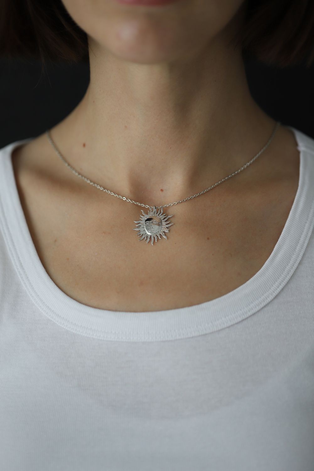 Подвеска Сияй большая родий La Lune