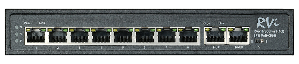 Коммутатор  RVi RVi-1NS08F-2T (1G)