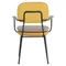 Стул с подлокотниками pea, велюр, желтый/бежевый