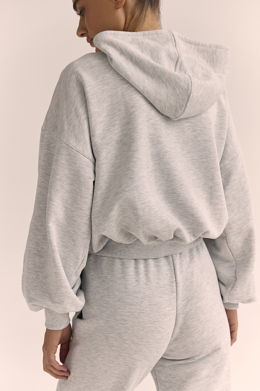 Толстовка на молнии Светло-серый меланж