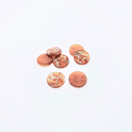 Пуговицы №707, 15мм, цв.коричневый с блестками (CB 3344)