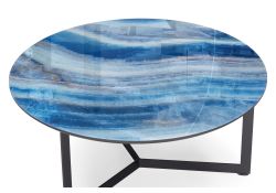 Журнальный столик Роб D-700 70х33 лазурит / черный