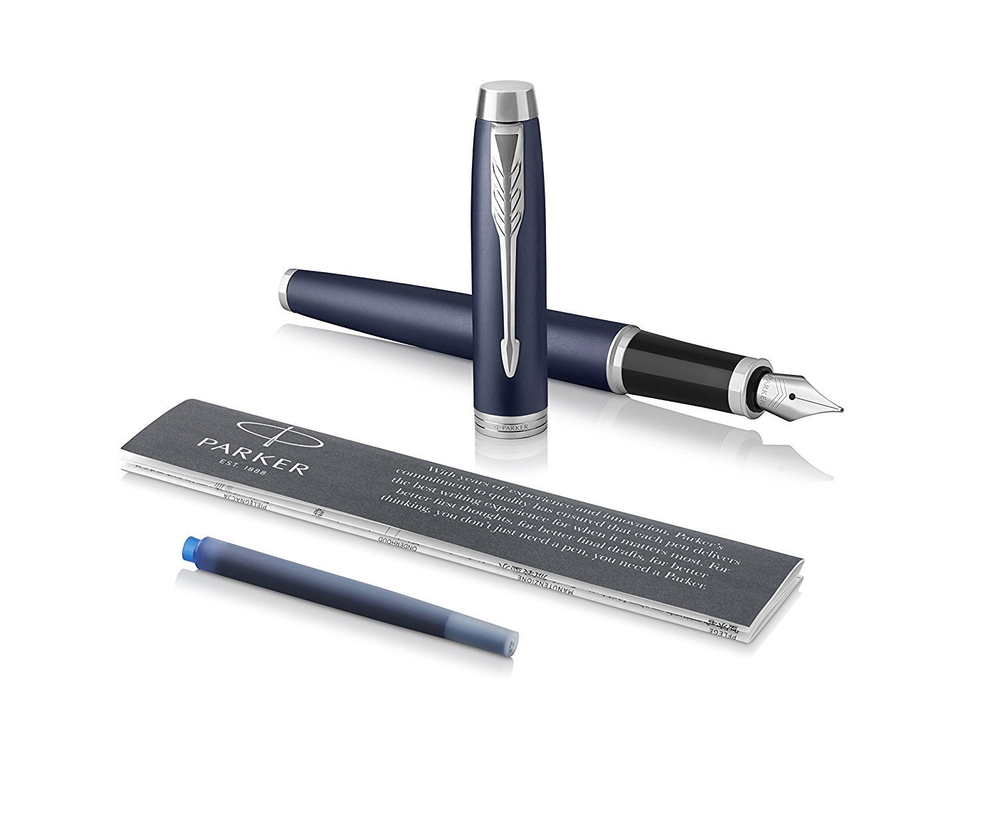 Перьевая ручка Parker IM Metal Matte Blue CT