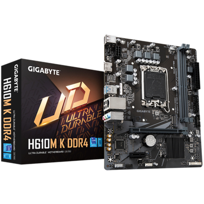 Материнская плата GIGABYTE H610 LGA1700 2 x DDR4 DIMM 1 x M.2 2 x SATA HDMI mATX