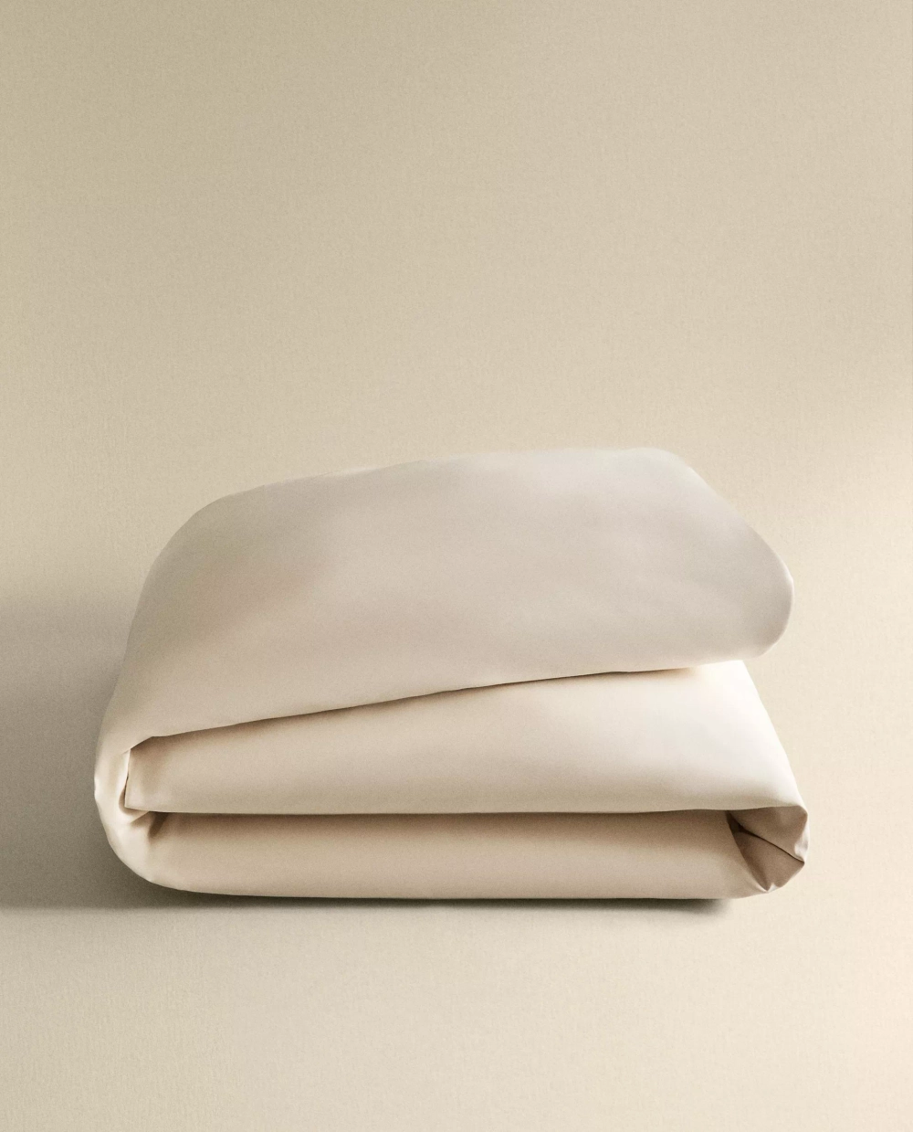 ZARA HOME (300 НИТЕЙ) ПОДОДЕЯЛЬНИК ИЗ САТИНА, ЭКРЮ