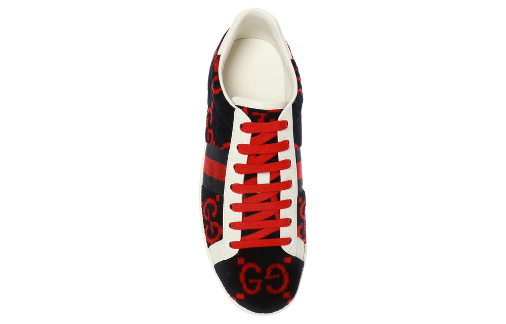 Gucci Wmns Ace Gg Terry Cloth "Blue Red" Women"s