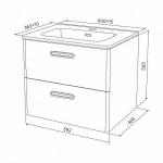 Тумба с раковиной IDDIS Brick BRI60W0i95K 60 белая