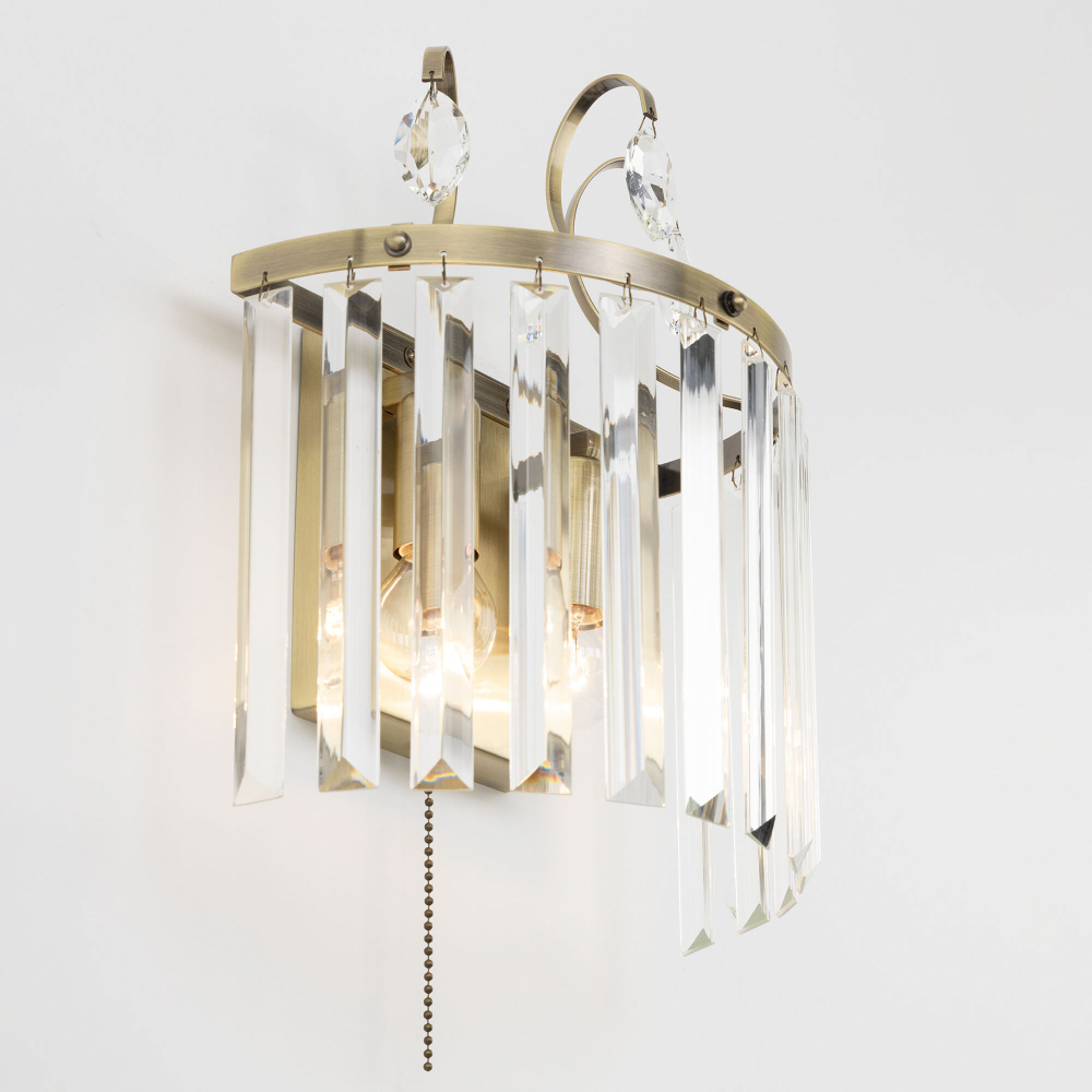 Citilux Инга CL335323 Бра хрустальное с выключателем Бронза