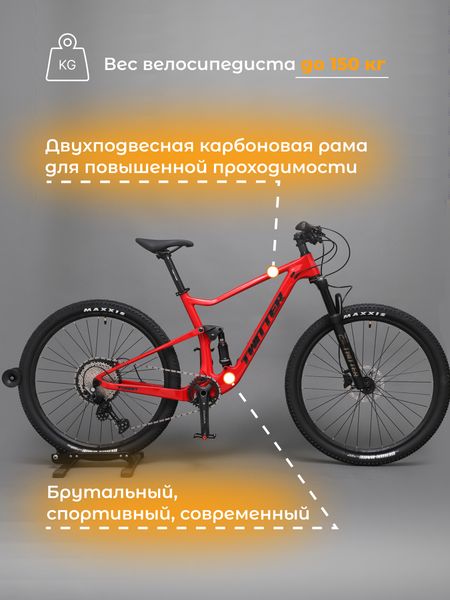 Двухподвесный горный карбоновый велосипед ENDURO TWITTER Forest 27,5 M6100-12S
