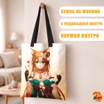 Сумка шоппер с принтом Genshin Impact