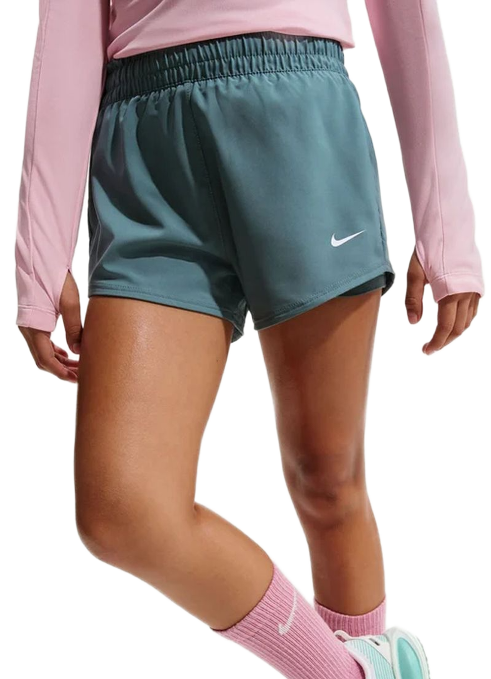 Детские шорты Nike Girls One - mineral slate/white