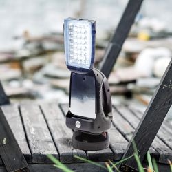 Светодиодный фонарь Трофи TSP12 прожекторный аккумуляторный со встроенным светильником