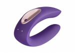 Многофункциональный стимулятор для пар Satisfyer Partner Plus (10 режимов) (Цвет: фиолетовый с серебряным)