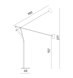 Торшер Divinare GAUDI 3233/49 PN-1