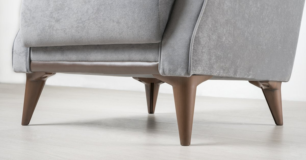 Кресло Плимут велюр серый