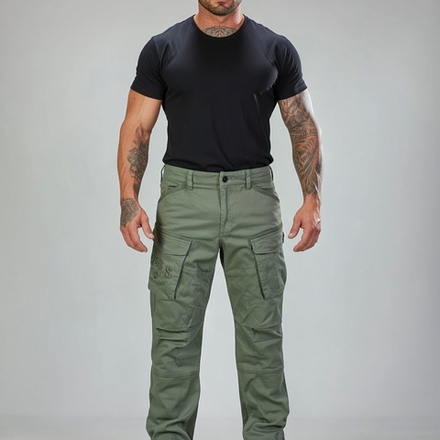 Карго штаны оливковые Yakuza Premium 3952