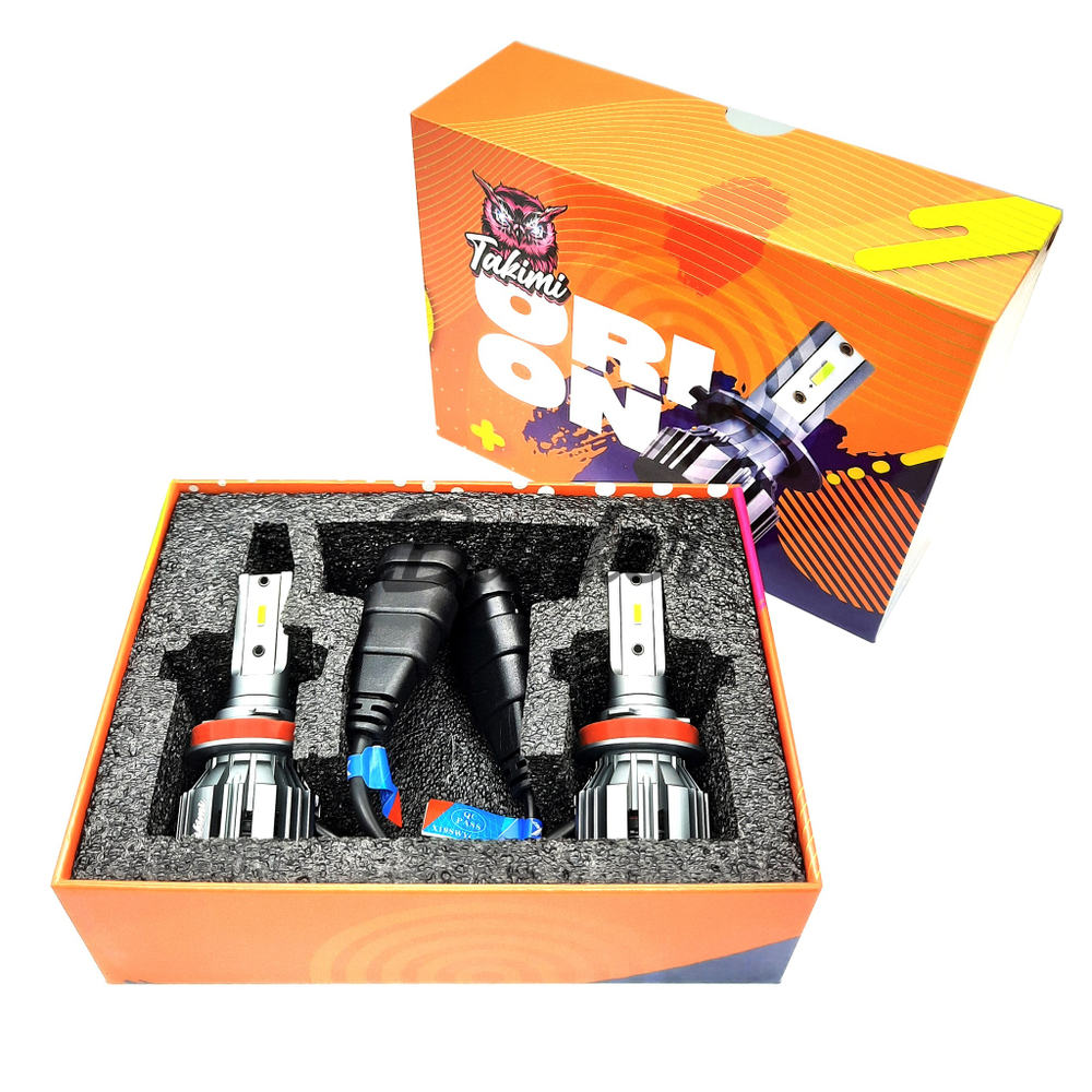 Светодиодные автомобильные LED лампы TaKiMi Orion H11/8/9/16 5500K 12V