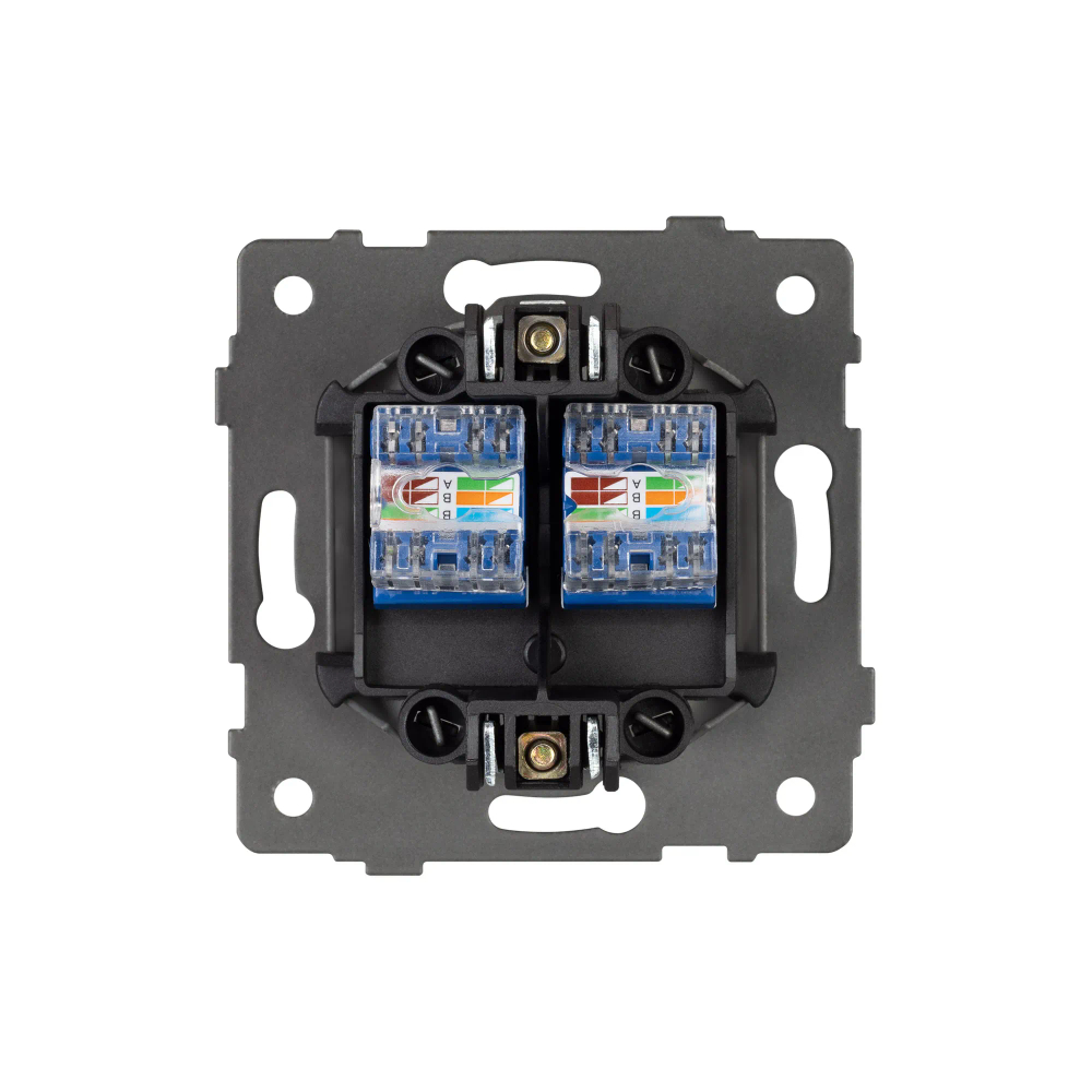 Механизм компьютерной розетки двойной SCT-MPC2-PL-GD-V (RJ-45, CAT6) (Arlight, -) 049850