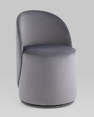 Пуф Loreen вращающийся велюр серый