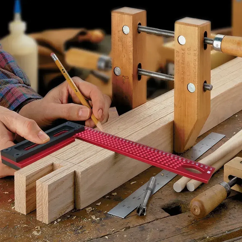 FNICEL Линейка/угольник 300мм, Алюминий