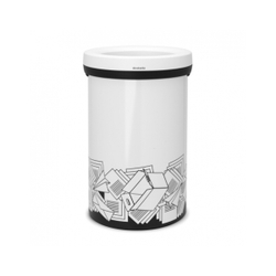 Ведро для мусора Brabantia Open Top Бумага белое 60л вид спереди