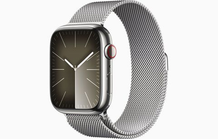 Apple Watch Series 9, 45 мм корпус из нержавеющей стали Silver, Milanese Loop, Silver