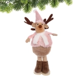 Фигурка «Олененок в кардигане» 32 см, Розовый