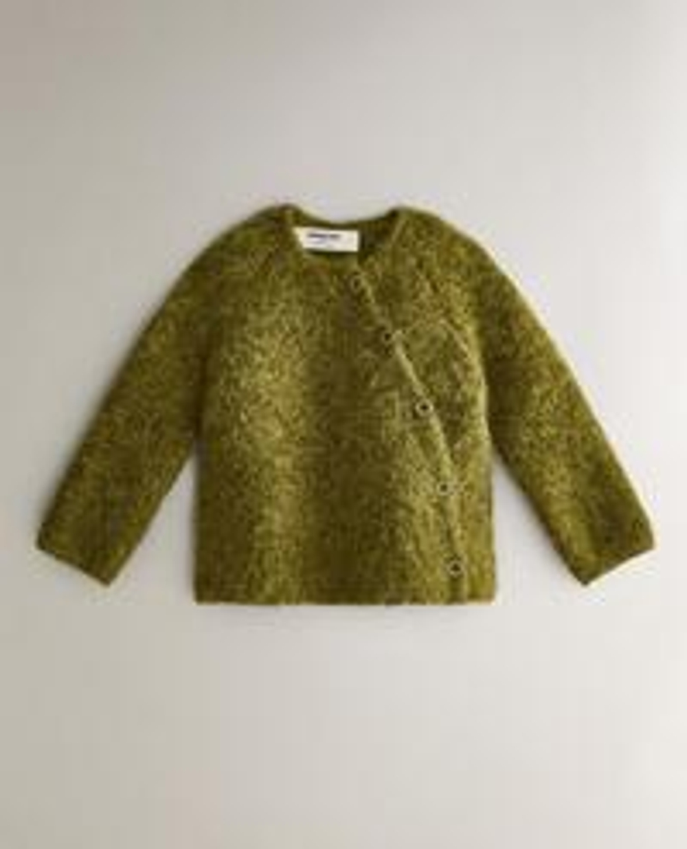 ZARA HOME ДЕТСКИЙ КАРДИГАН ИЗ АЛЬПАКИ, ЗЕЛЕНЫЙ