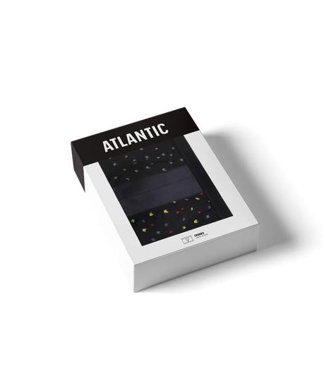 Трусы мужские боксеры (3шт), Atlantic 3MH-054, черный  + графит + черный