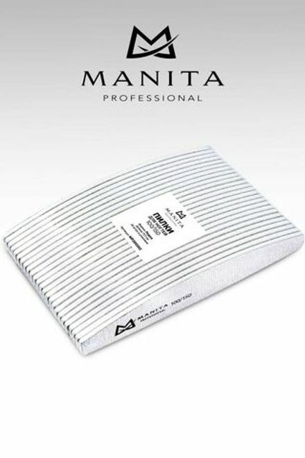 Manita Professional Пилки для ногтей Лодка 100/150 грит, 25шт/уп