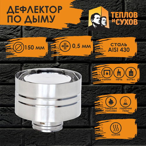 Дефлектор нержавейка D150 ДМ-Р 430-0.5 Теплов и Сухов