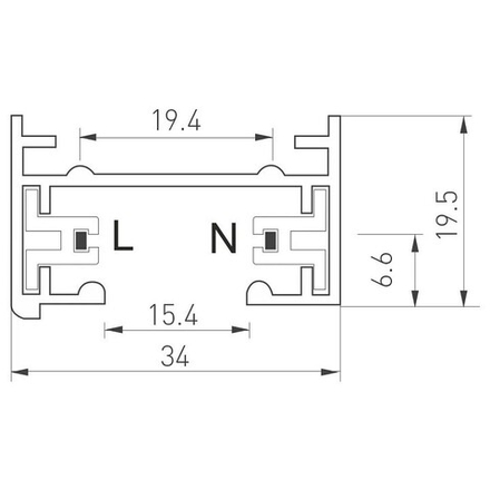 Трек накладной Arlight C 2TR 022772