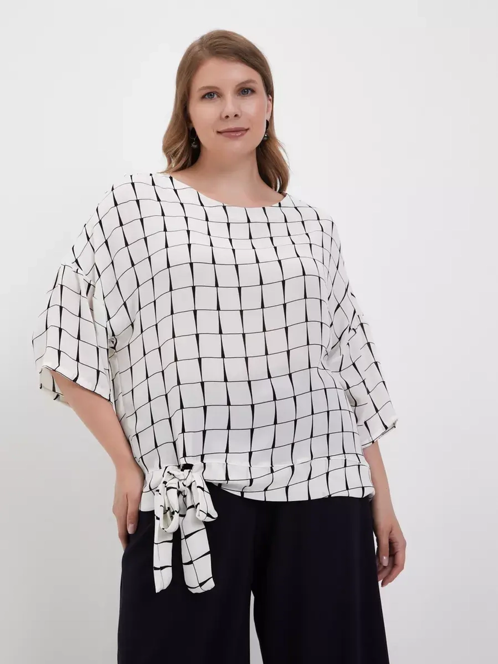 Блузка шифон с поясом