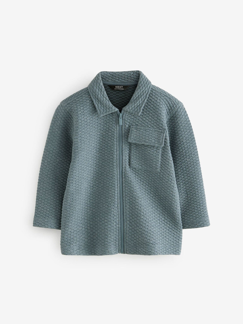 Рубашка на молнии для мальчика Next B92-095, Серый