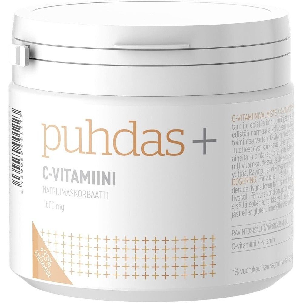 Витамины С Puhdas+ C-Vitamiini 200G – купить за 3 059 ₽ с доставкой из  Финляндии