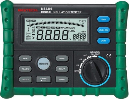 Измеритель сопротивления изоляции MASTECH MS5205 (2.5 кв) 13-1348