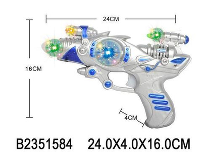 Пистолет на батарейках 24см, пакет 868