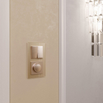 Выключатель двухклавишный (шампань)