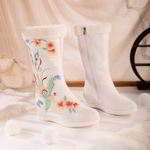 ABCFJG Stretch & Sock Boots Women"s White Red