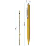 Ручка шариковая автоматическая Schneider "K15" синяя, 1,0мм, корпус желтый