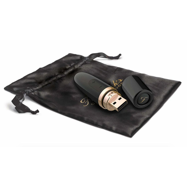 Перезаряжаемая вибро-помада черная LIPSTICK VIBE