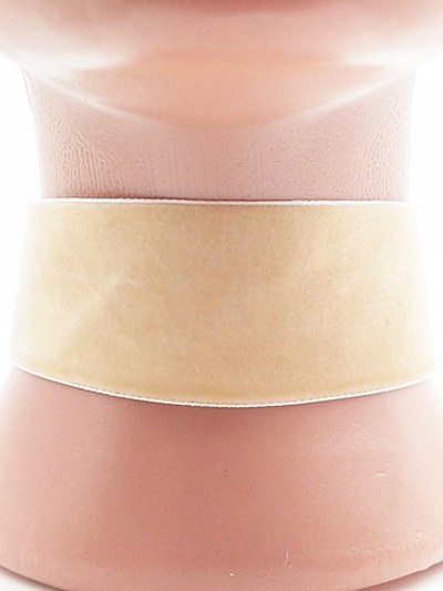 Бежевый бархатный чокер без подвески 4 см.