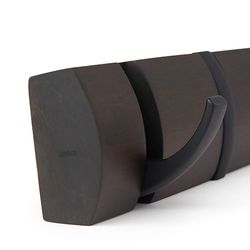 Вешалка настенная Flip, 81 см, 8 крючков, черная/орех