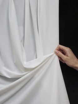 Микрофибра бельевая в рубчик матовая эластичная белая