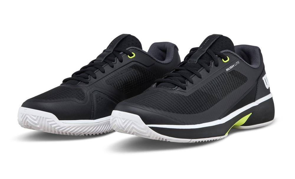 Теннисные кроссовки Wilson Rush Lite 5 Clay - black/white/safety yellow