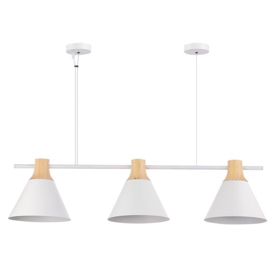 SLE125103-03 Светильник подвесной Белый/Белый, Светлое дерево E27 3*60W MODICA