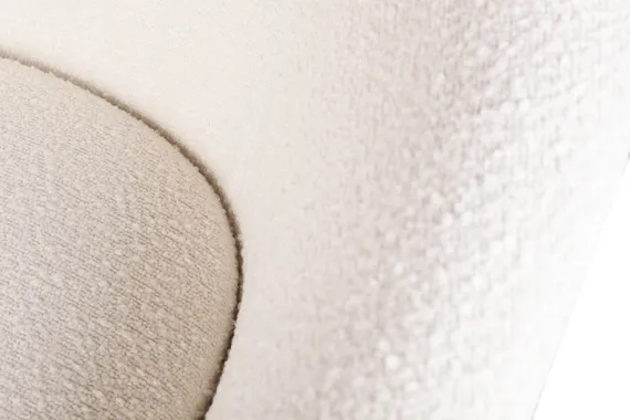 Лаунж-кресло Couture в обивке из белого букле | Купить в Hallberg.ru