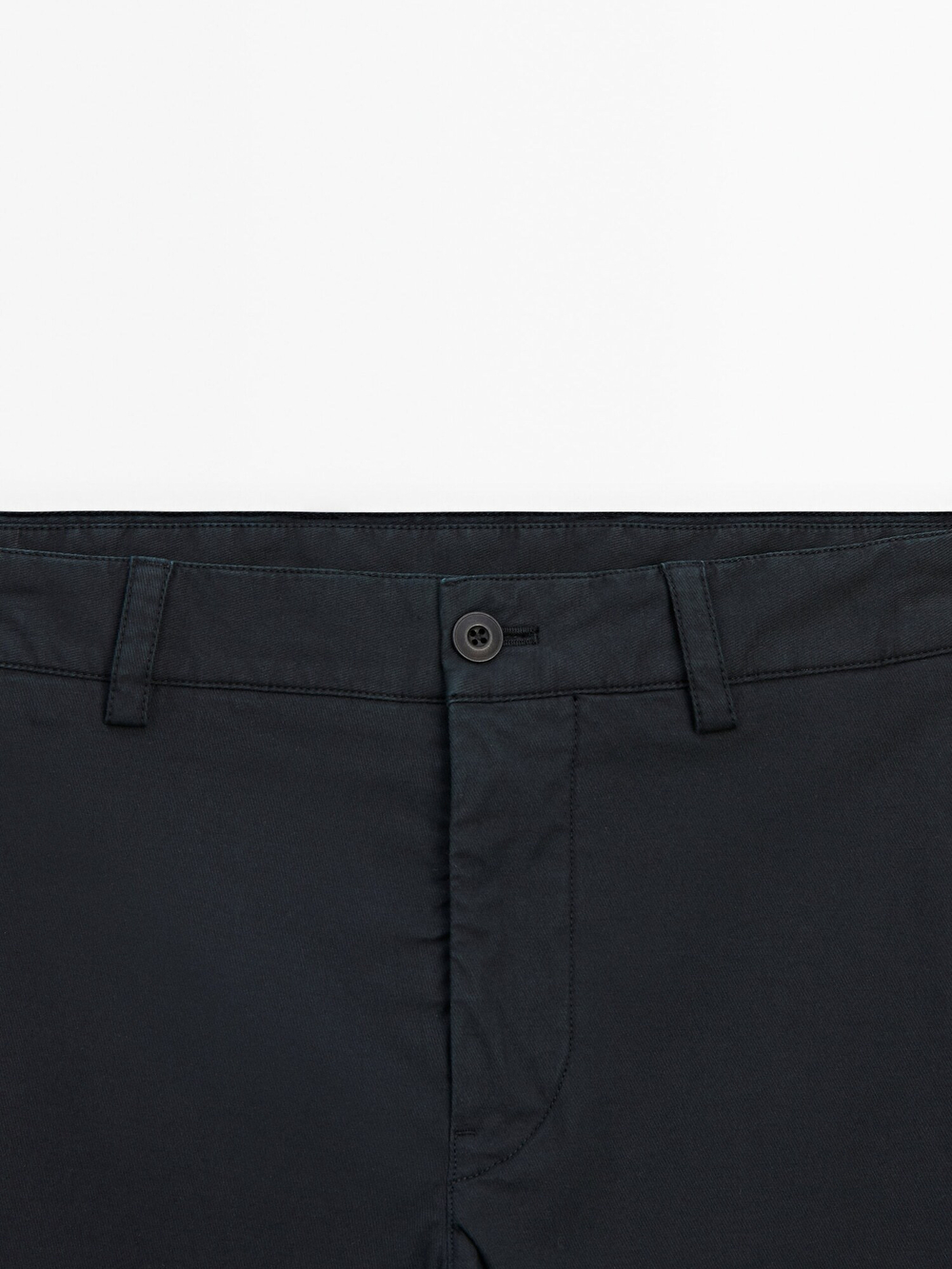 Massimo Dutti Зауженные брюки из твила, темно-синий