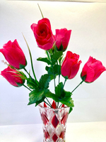 Цветы искусственные Розы красные 50см