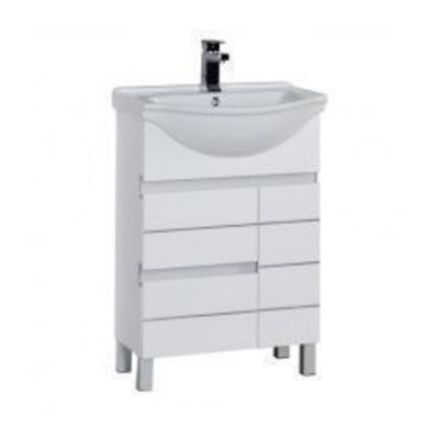 Тумба с раковиной Aquanet Доминика 60 белый